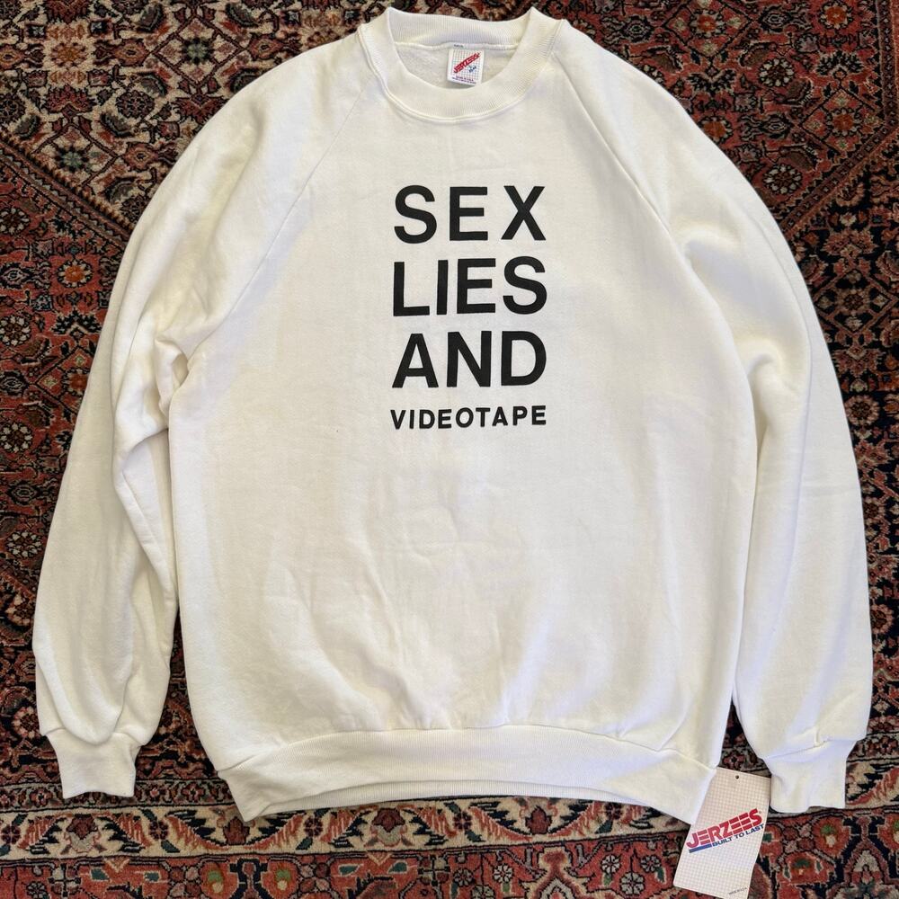 Vintage "SEX LIES AND VIDEOTAPE" movie film crew Baton Rouge sweatshirt